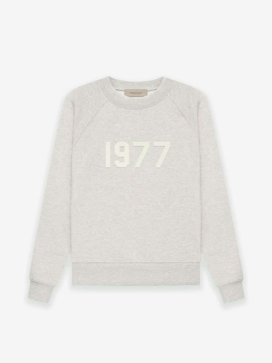 Essentials Crewneck 1977 Sweatshirt- Gray Essentials Crewneck 1977 Sweatshirt- Gray
