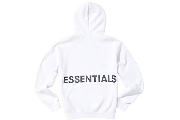 Essentials Graphic Pullover Hoodie – White Essentials Graphic Pullover Hoodie – White