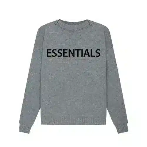 Essentials Overlapped Grey Sweater Essentials Overlapped Grey Sweater
